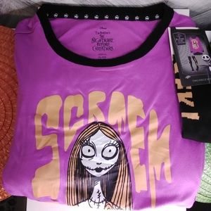 Disney's Tim Burton Women's The Nightmare Before Christmas Sleepshirt Sz:XL Purp